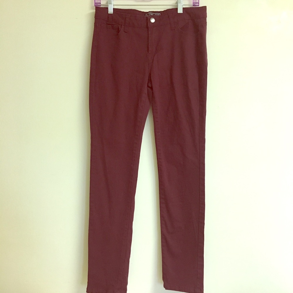 Wine colored jeans